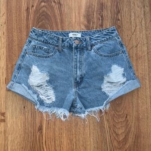 High Waisted Denim Festival Shorts